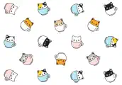 Thumbnail of postcard 'Teacup Cats'